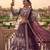 WINE BUTTERFLY NET PARTY WEAR EMBROIDERY LEHNGHA CHOLI