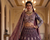 WINE BUTTERFLY NET PARTY WEAR EMBROIDERY LEHNGHA CHOLI