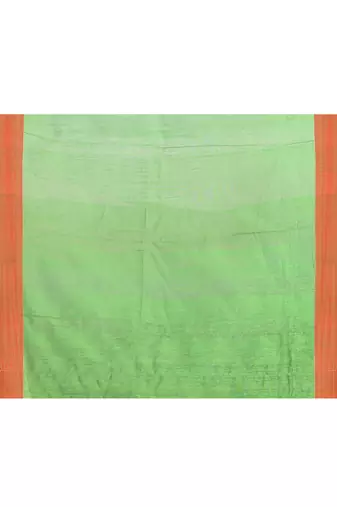 Women's blue temple border embellished cotton blend jamdani saree