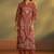 Rust viscose rayon printed straight co-ord set