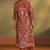 Rust viscose rayon printed straight co-ord set