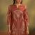 Rust viscose rayon printed straight co-ord set
