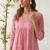 Pink pure cotton schiffli embroidered fit & flare co-ord set