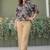 Multicolour viscose reyon printed top and pant co-ord set