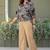 Multicolour viscose reyon printed top and pant co-ord set