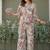 Multicolour viscose reyon printed top and pant co-ord set