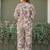 Multicolour viscose reyon printed top and pant co-ord set