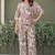 Multicolour viscose reyon printed top and pant co-ord set