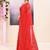 Women's red self sequins embellished cotton blend jamdani saree