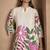 Off white pure cotton floral printed co-ord set for women