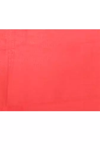 Women's red self sequins embellished cotton blend jamdani saree