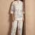 White pure cotton floral printed co-ord set for women