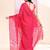 Women's pink self sequins embellished cotton blend jamdani saree