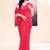 Women's pink self sequins embellished cotton blend jamdani saree