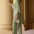 Women's green embroidered roman silk co-ord set