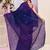 Women's blue sequins embellished cotton blend jamdani saree