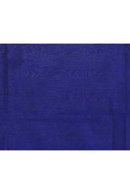 Women's blue sequins embellished cotton blend jamdani saree 5