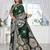  Bottle Green Banarasi Satin silk blend Saree with Silver Zari & Thread Work | Wedding & Festive Wear