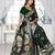  Bottle Green Banarasi Satin silk blend Saree with Silver Zari & Thread Work | Wedding & Festive Wear