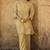 Women's yellow embroidered roman silk co-ord set