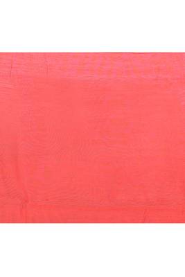 Women's red embellished cotton blend jamdani saree 5