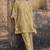 Women's yellow embroidered roman silk co-ord set