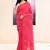 Women's pink embellished cotton blend jamdani saree