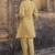 Women's yellow embroidered roman silk co-ord set