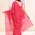 Women's pink embellished cotton blend jamdani saree