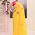 Women's yellow embellished cotton blend jamdani saree