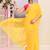 Women's yellow embellished cotton blend jamdani saree
