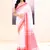 Women's white embellished cotton saree