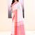 Women's white embellished cotton saree