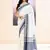Women's white embellished cotton saree