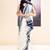 Women's white embellished cotton saree