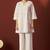 Off white pure cotton embroidered co-ord set for women