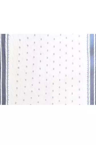 Women's white embellished cotton saree