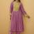 Women's light pink roman silk embroidered flared co-ord set