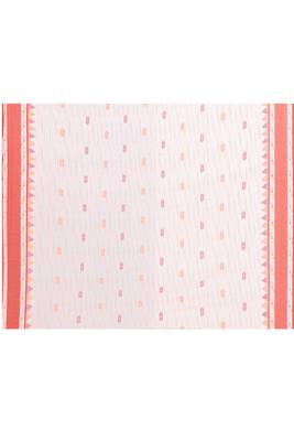 Women's baige embellished cotton saree 5