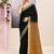 Women's black embellished cotton blend jamdani saree
