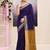 Women's purple embellished cotton blend jamdani saree
