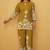 Mustard rayon floral printed co-ord set for women