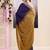Women's purple embellished cotton blend jamdani saree