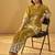 Mustard rayon floral printed co-ord set for women