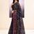 Women's navy blue embellished cotton blend jamdani saree