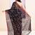 Women's navy blue embellished cotton blend jamdani saree