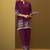 Maroon rayon floral printed co-ord set for women