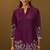 Maroon rayon floral printed co-ord set for women