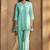 Women’s pure cotton sky blue schiffli co-ord set