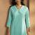 Women’s pure cotton sky blue schiffli co-ord set